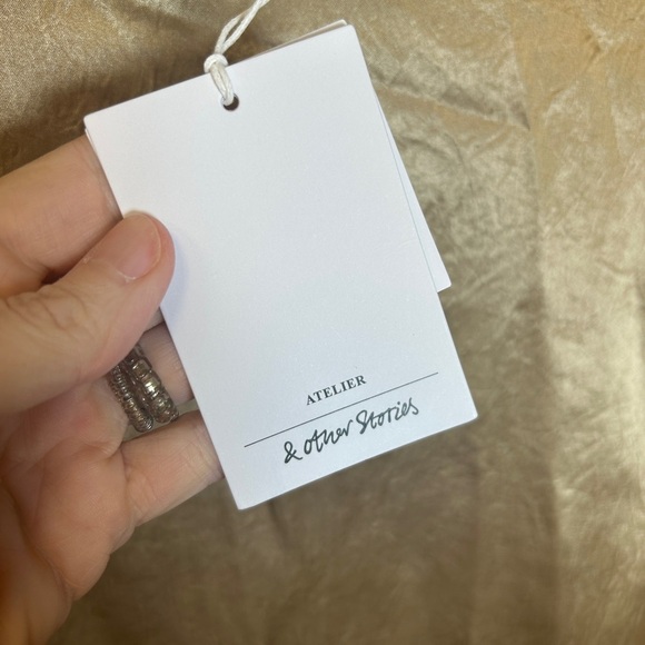 Metallic Long Sleeve Dress with Bell Cuffs - Picture 4 of 6